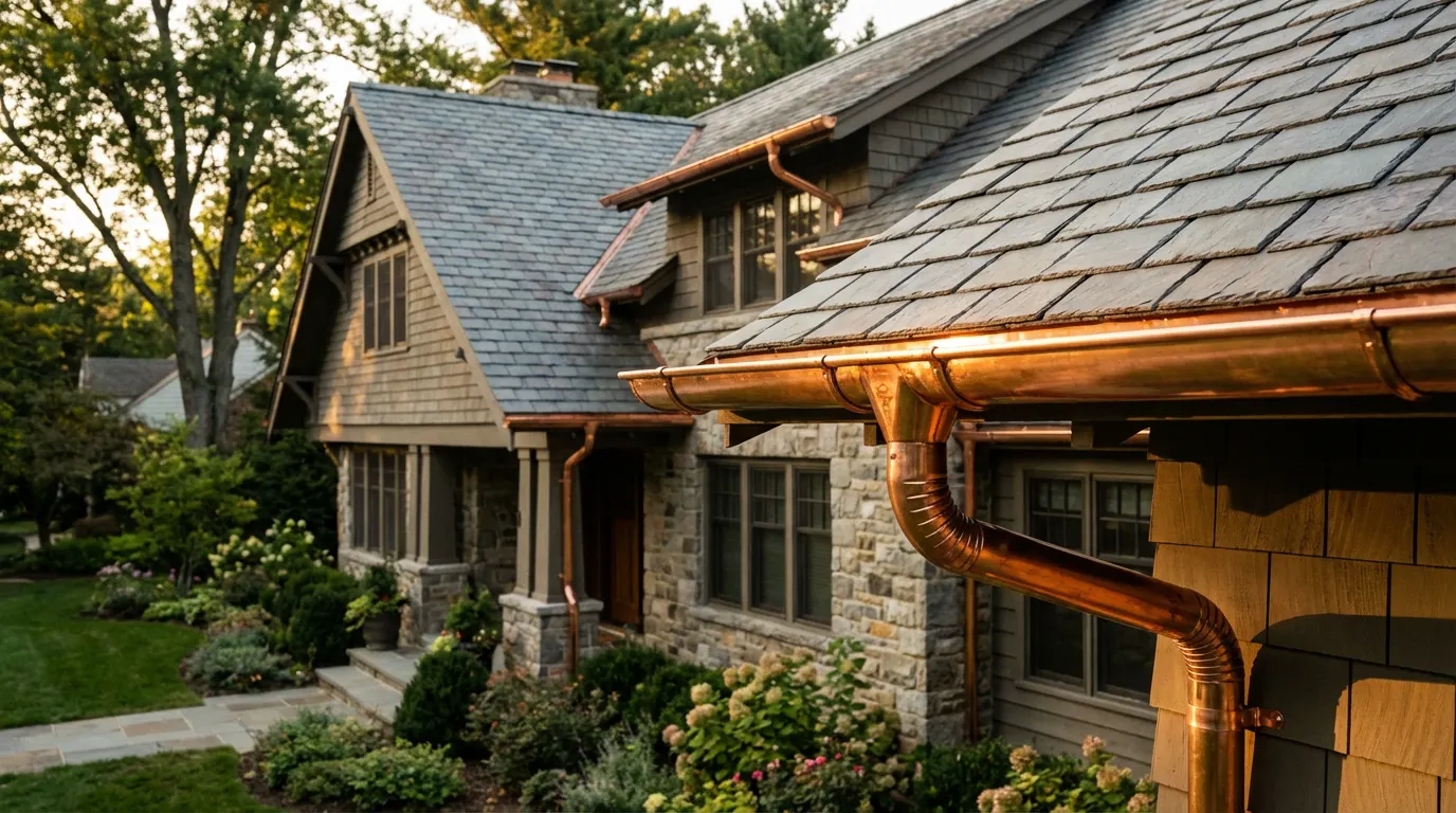 new copper gutter system