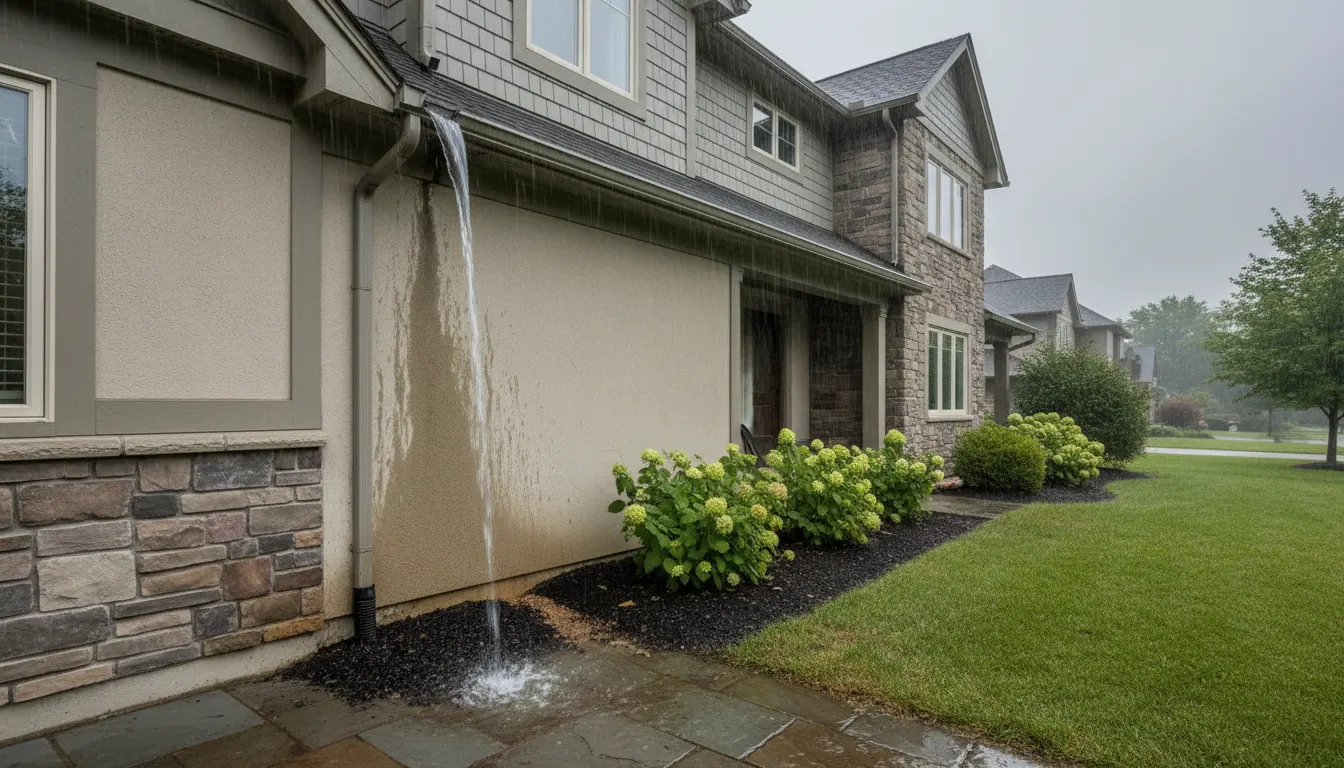 improper drainage in a home